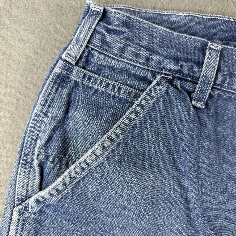 Carhartt Carpenter Jeans 34x30 Men's Blue B13 DST Dungaree Fit Denim Work Pants